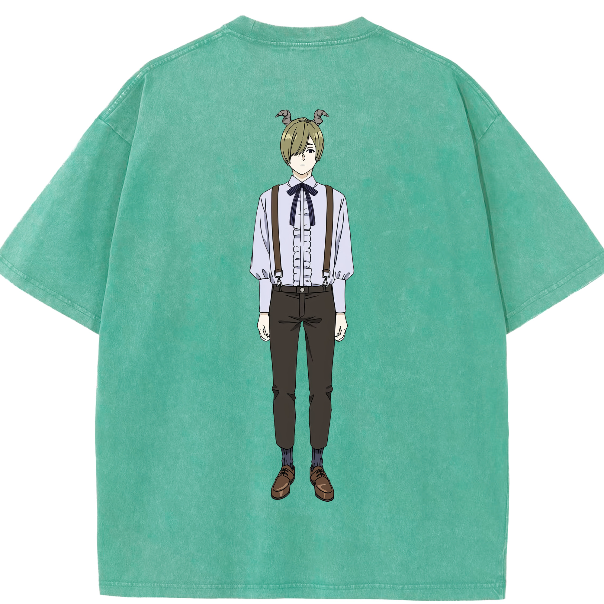 （画像用） 葬送のフリーレン Frieren 綿100% ヴィンテージ風 半袖Tシャツ（背面プリント）